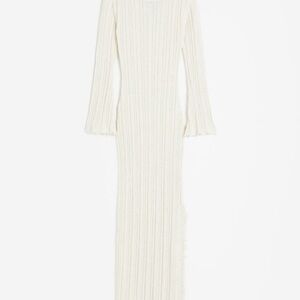 Elegant Ribbed Knit Maxi Dress